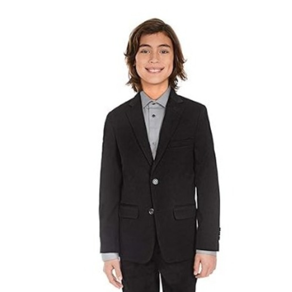 Calvin Klein Kids Black Suit Jacket Blazer Boys Size 18 Formal Wear NWT CTACE008